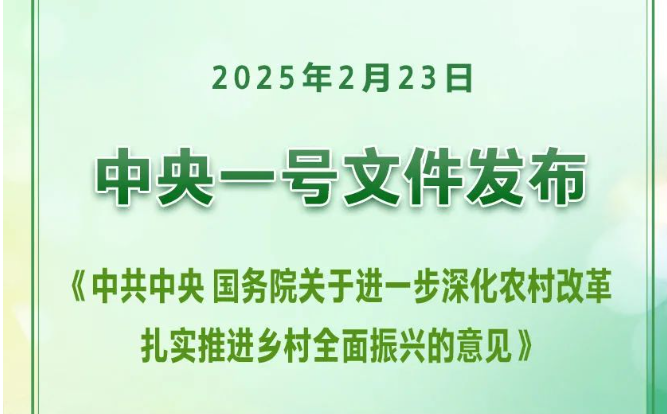 2025年中央一號文件首提“農(nóng)業(yè)新質(zhì)生產(chǎn)力”
